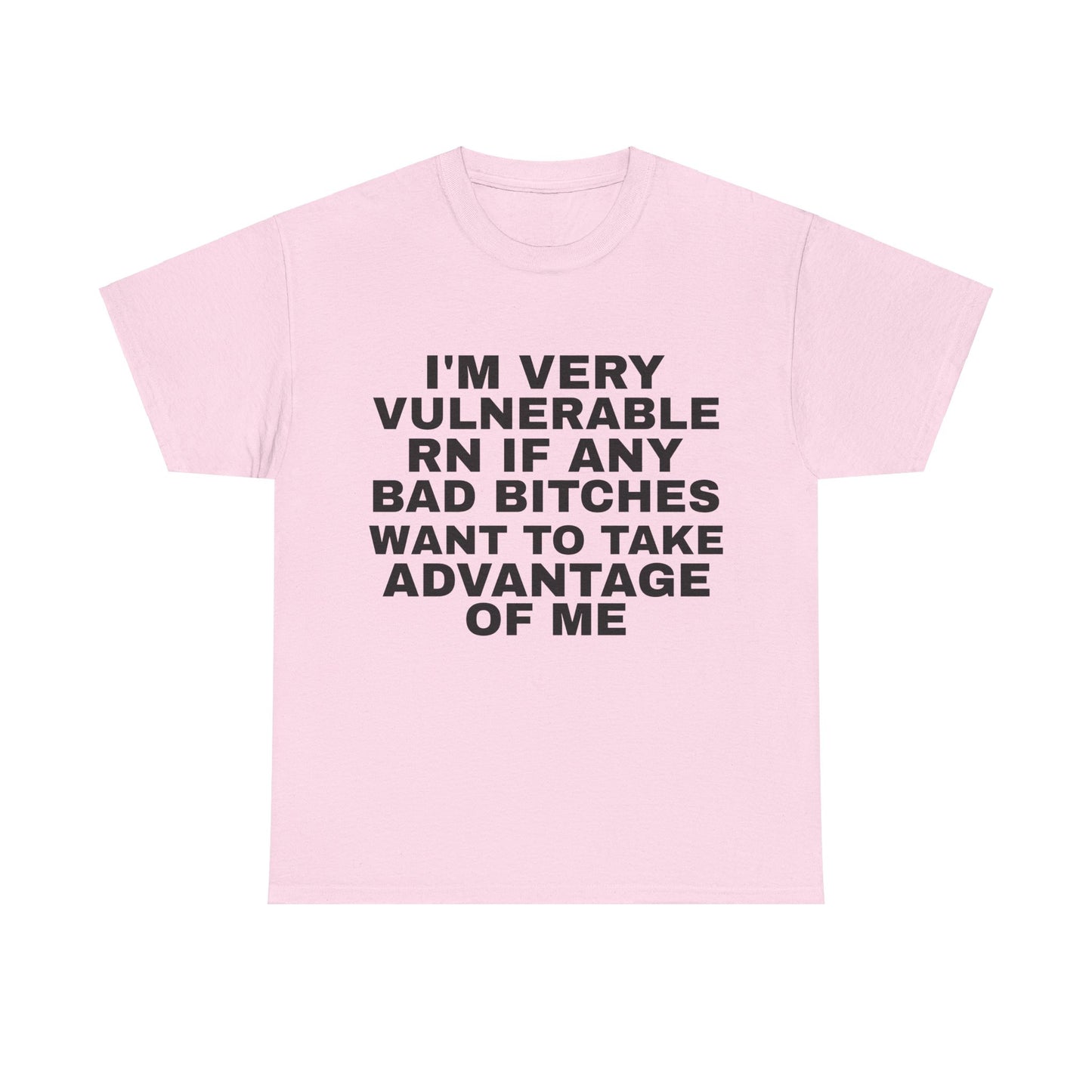 I'm Very Vulnerable Meme Heavy Cotton Tee