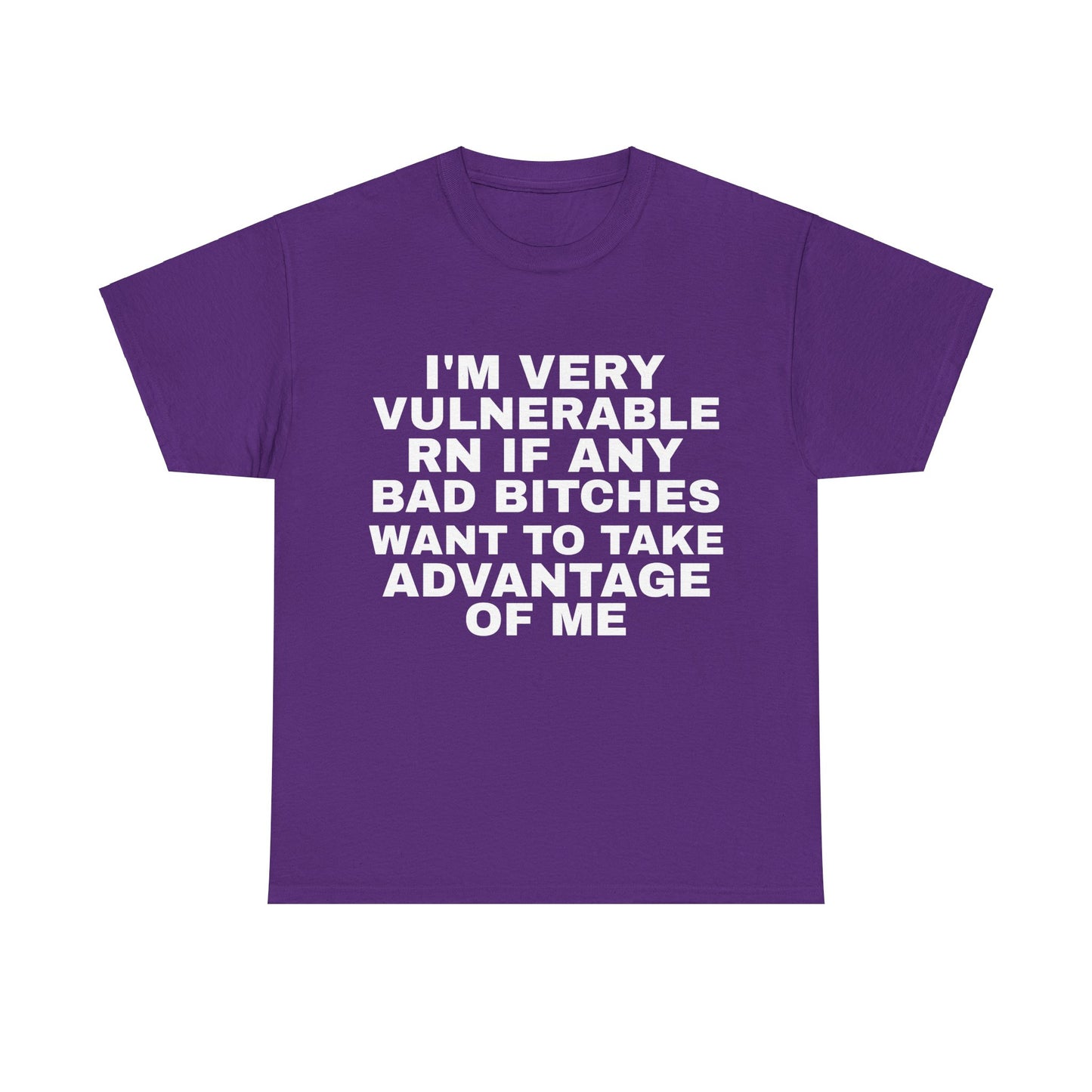 I'm Very Vulnerable Meme Heavy Cotton Tee